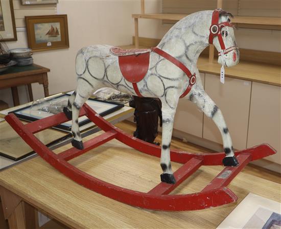 A vintage Stred rocking horse length 107cm